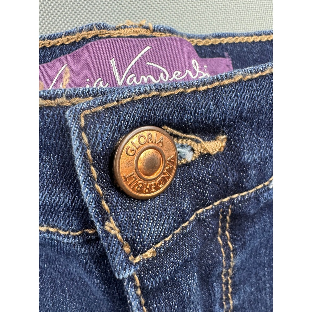 Gloria Vanderbilt Amanda Tapered‎ Leg Classic Rise Dark Wash Jeans Womens 16 NEW - Picture 3 of 13